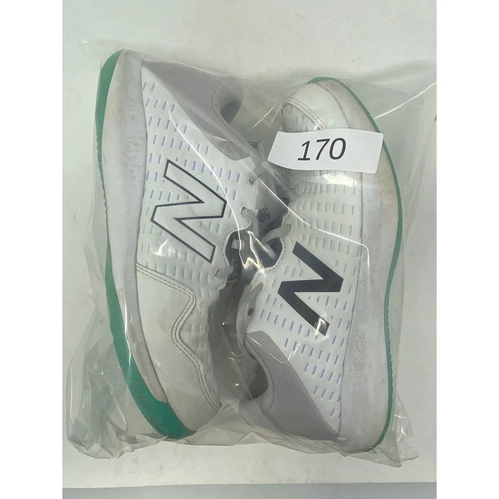 New Balance 696v4 Womens Tennis Shoes White Grey Teal WCH696D4 Size 8 Wide